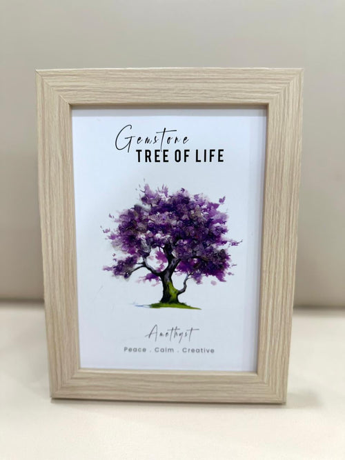 Amethyst Gemstone Tree Frame