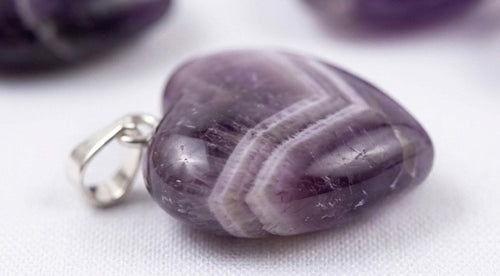 Amethyst Puff Heart Pendant