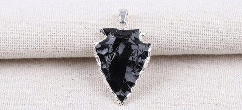 Black Obsidian Arrowhead Pendant