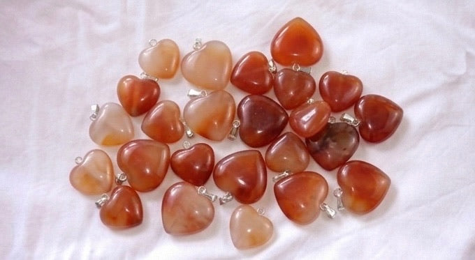 Carnelian Pub Heart Pendant