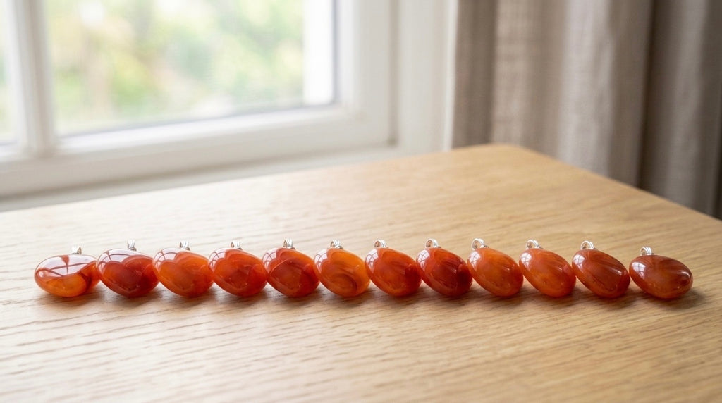 Carnelian Pub Heart Pendant